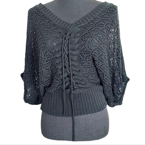 Forever 21 Tops - twentyone Whimsygoth Witchy Tie Front Crop Top One Size